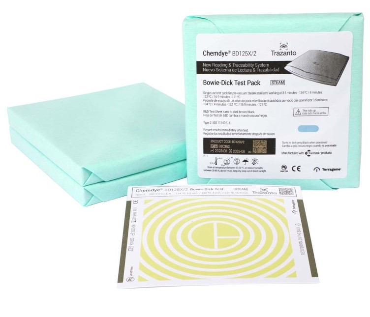 Indicatore chimico Bowie & Dick x sterilizzazione a vapore